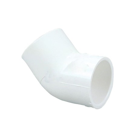 AMERICAN IMAGINATIONS 2 in. White Plastic PVC 45 Elbow AI-38297